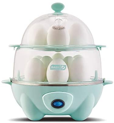 Dash Deluxe Rapid Egg Cooker: Electric, 12 Capacity for Hard Boiled, Poached, Scrambled, Omelets, Steamed Vegetables, Seafood, Dumplings & More, with Auto Shut Off Feature, Aqua