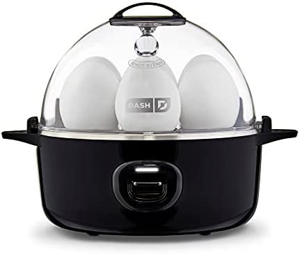 Dash Express Electric Egg Cooker, 7 Egg Capacity for Hard Boiled, Poached, Scrambled, or Omelets with Auto Shut Off Feature, 360-Watt, Black