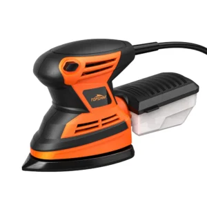 Topshak TS-SD3 Mouse Detail Sander, 200W Compact Hand Sander with Dust Collection Box, Includes 12 Sandpapers - Ideal for Detailed Sanding, 110V US Plug, Available in EU/US Versions
