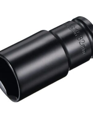 Uxcell 1/2  Drive by 32mm Deep Impact Socket  Heat-Treated CR-V Steel 3.15  Length  6-Point Metric Sizes