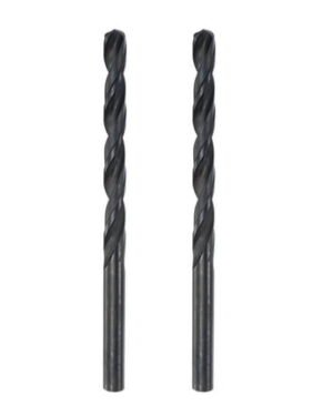 Uxcell 6542 High Speed Steel Twist Drill Bit  Fully Ground Black Oxide 6.6mm Drill Dia 110mm Total Length 2Pack