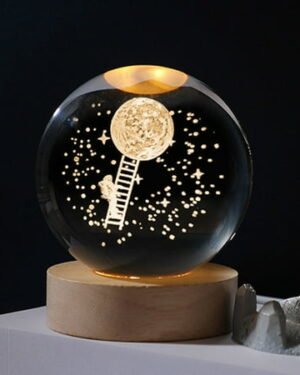 Xewsqmlo Crystal Ball Atmosphere Lamp Handicraft Holiday Gift Home Decor for Office Study